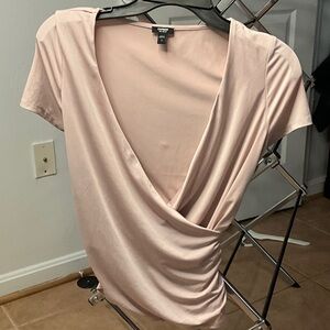 Express Women's Blush V-Neck Blouse